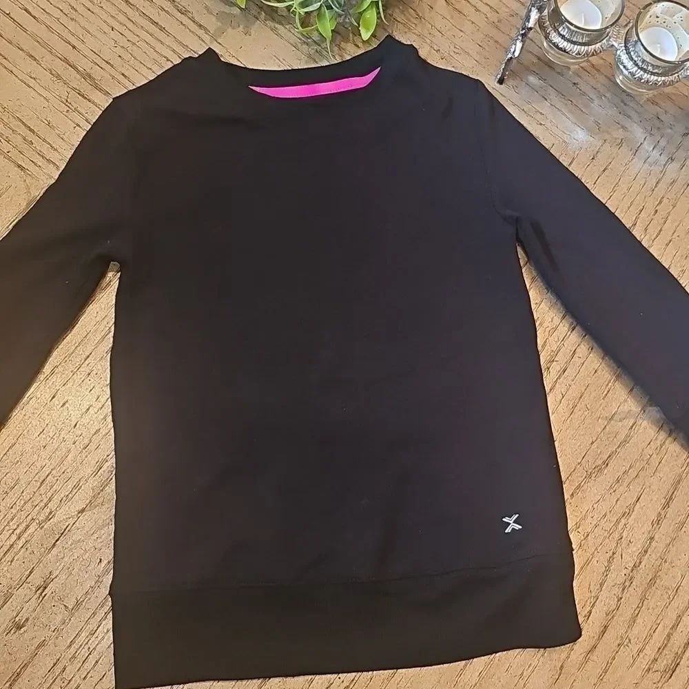Xersion Black Sweater With Thumbholes Size 4/5